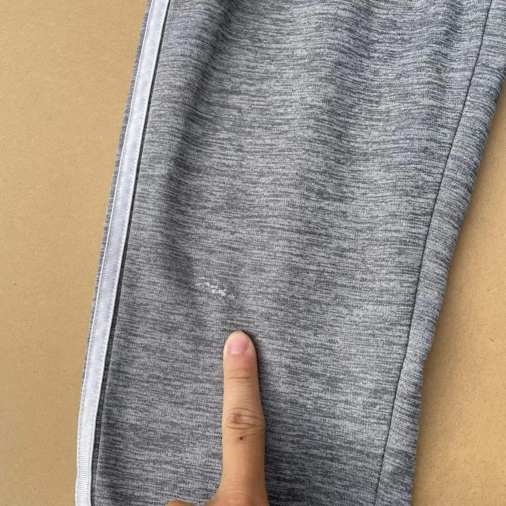 Adidas Track Pants Kids Size M 10/12 Grey‎ Good Heathered 3-Stripe Sweatpants